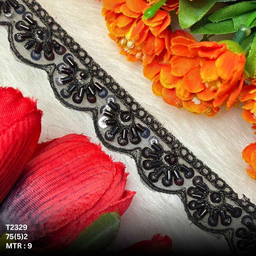 Fashion Ethnic Beads Lace Border for Garment Decoration