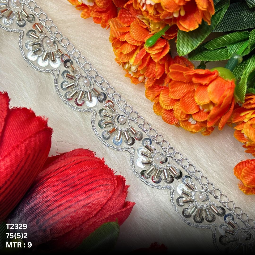 Fashion Ethnic Beads Lace Border for Garment Decoration