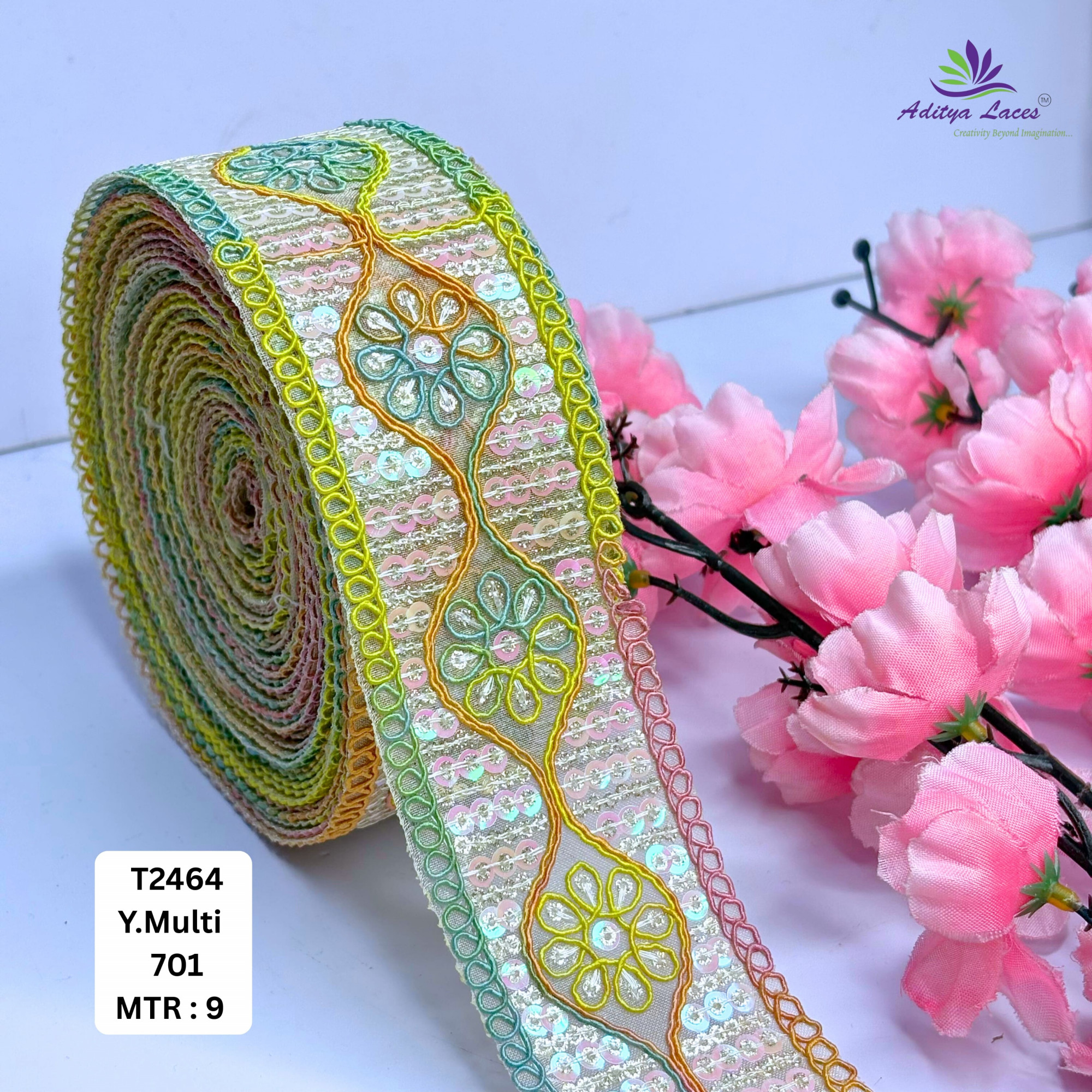 Decorative Copper Gold Embroidery Lace Trim for Saree Garments