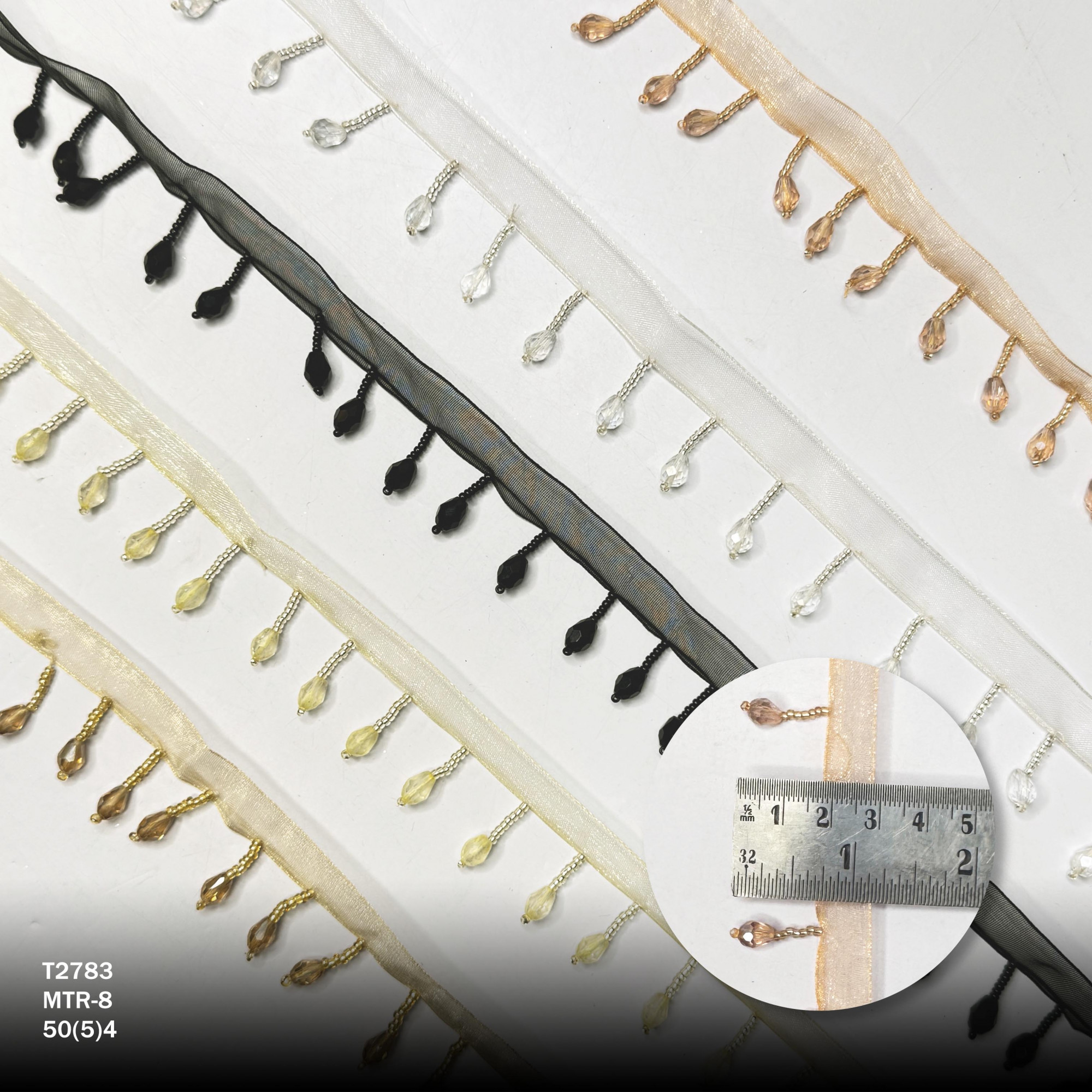 Fancy Gold Pearl Moti Lace Trim