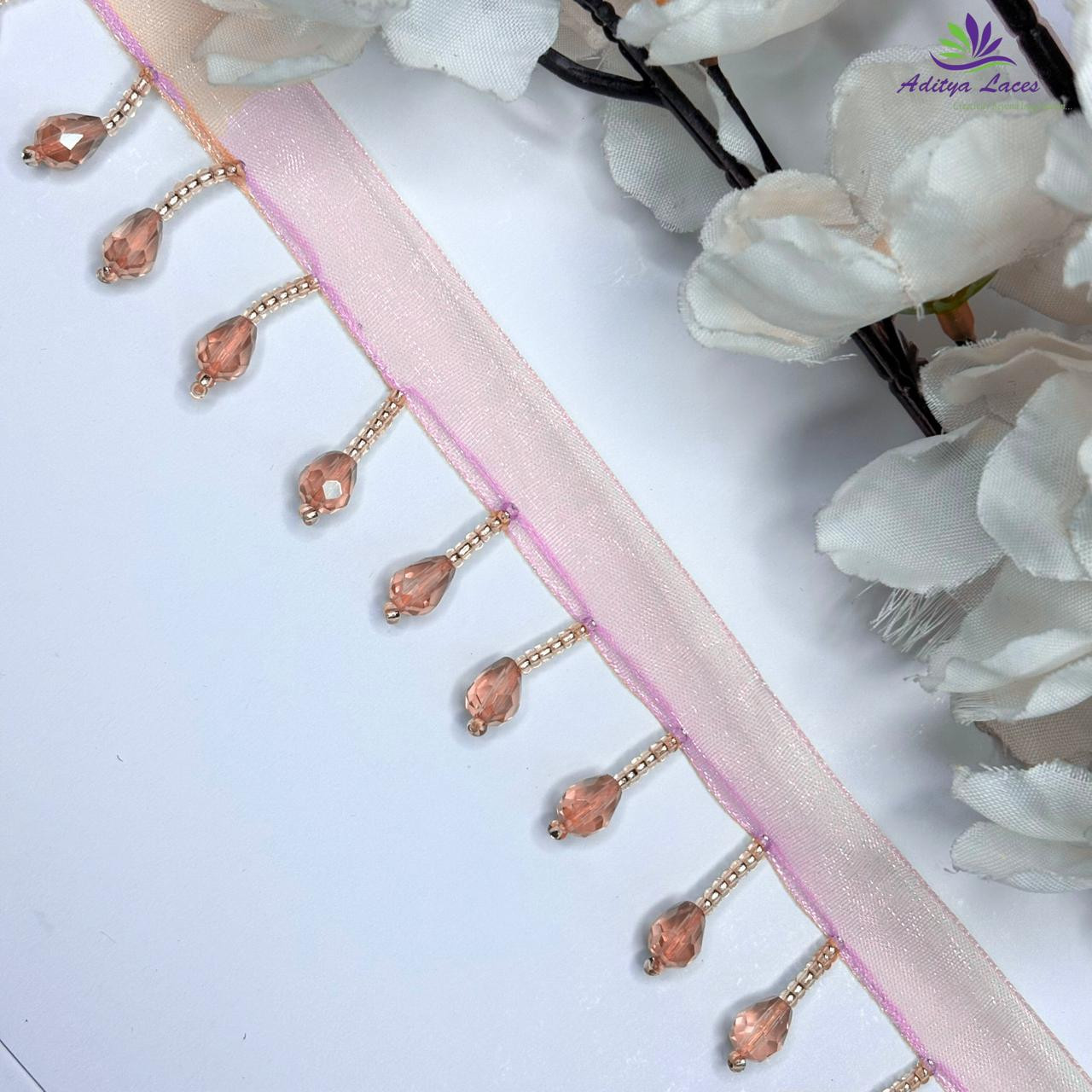 Fancy Gold Pearl Moti Lace Trim