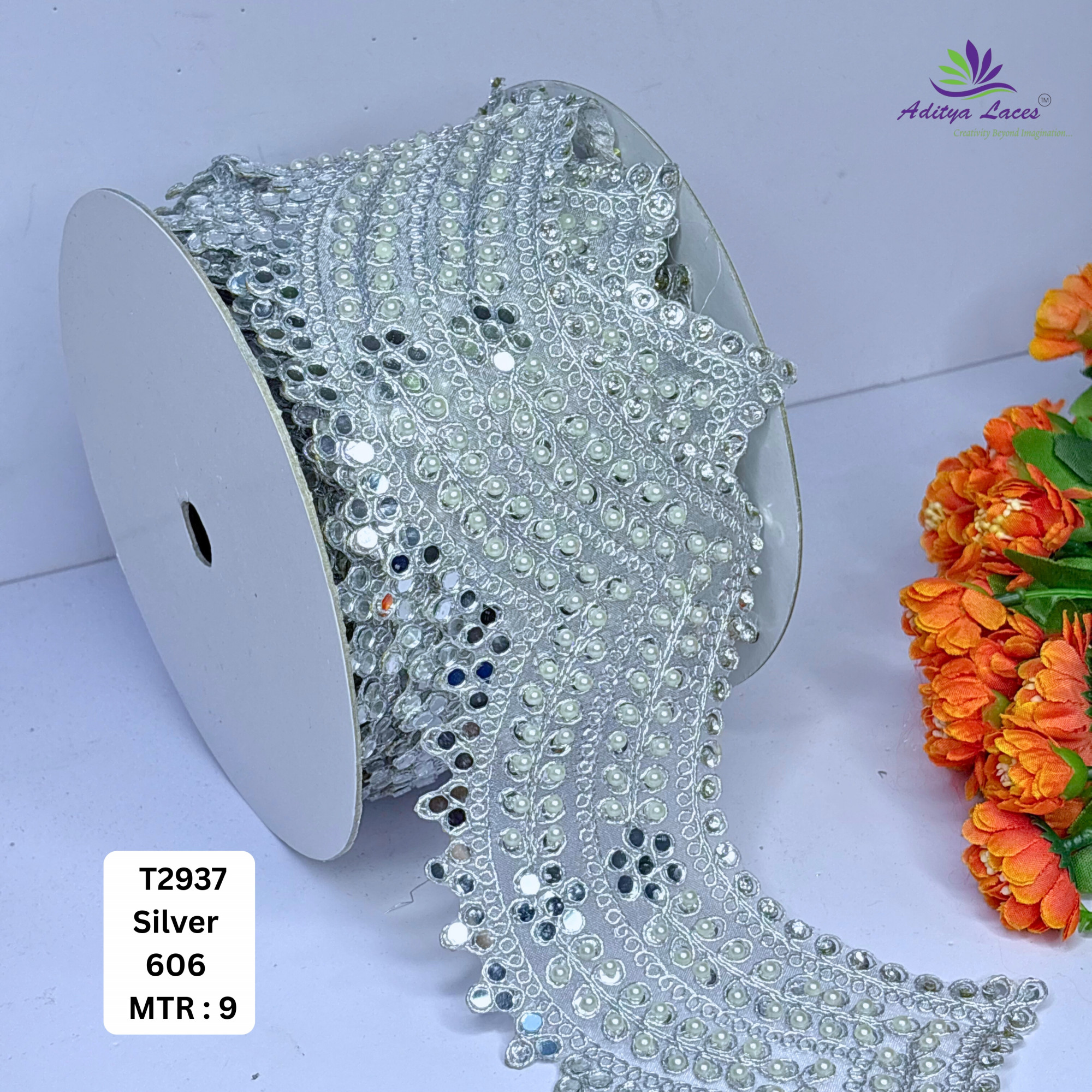 Elegant Tissue Handwork Lace Border for Saree Bridal Ethnic Wear