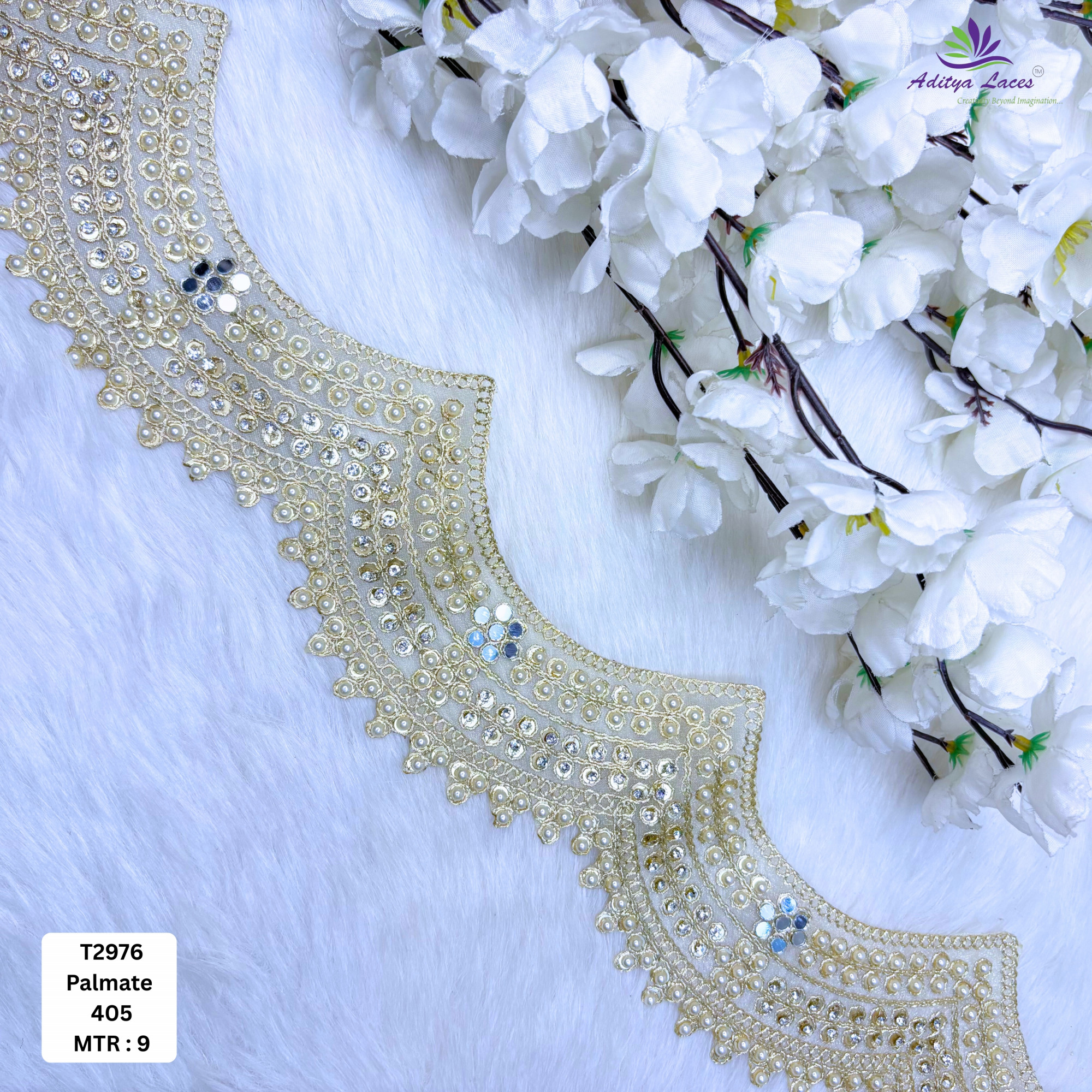 Stylish Tissue Handwork Lace Border for Saree Bridal Ethnic Wear