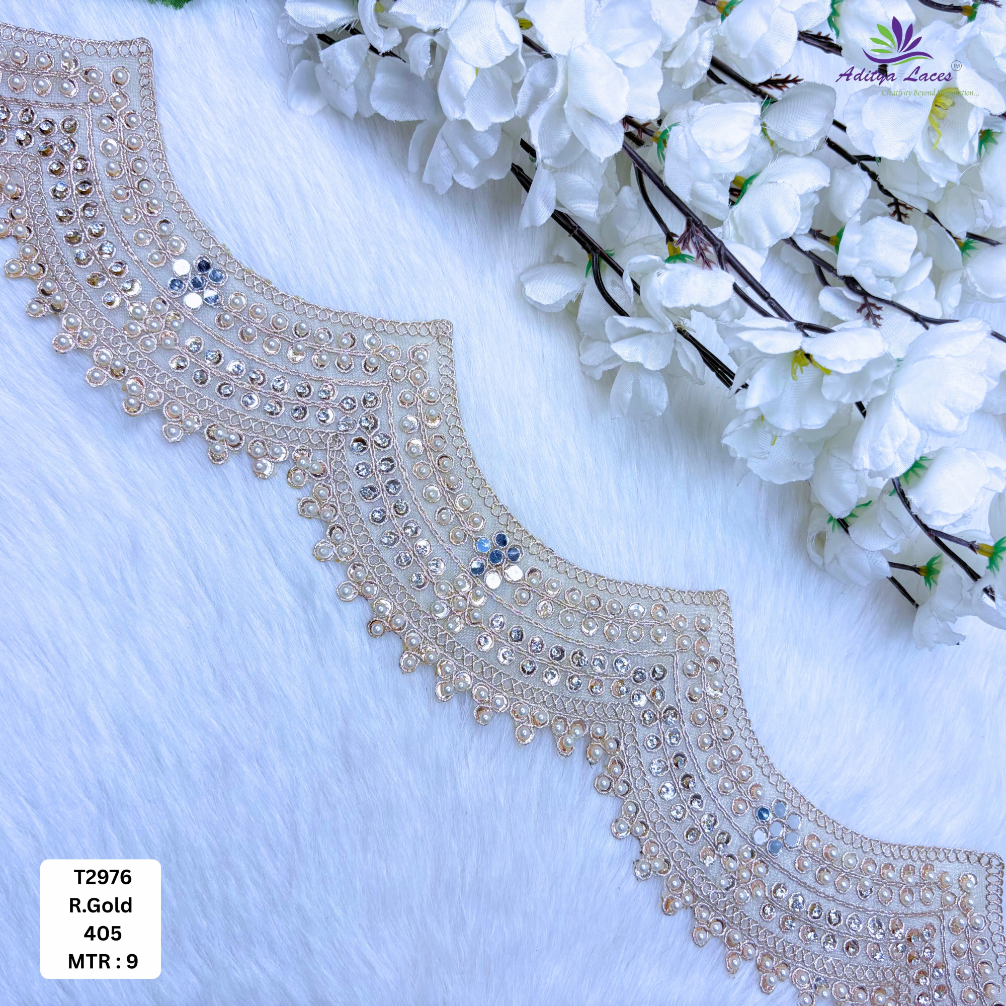 Stylish Tissue Handwork Lace Border for Saree Bridal Ethnic Wear