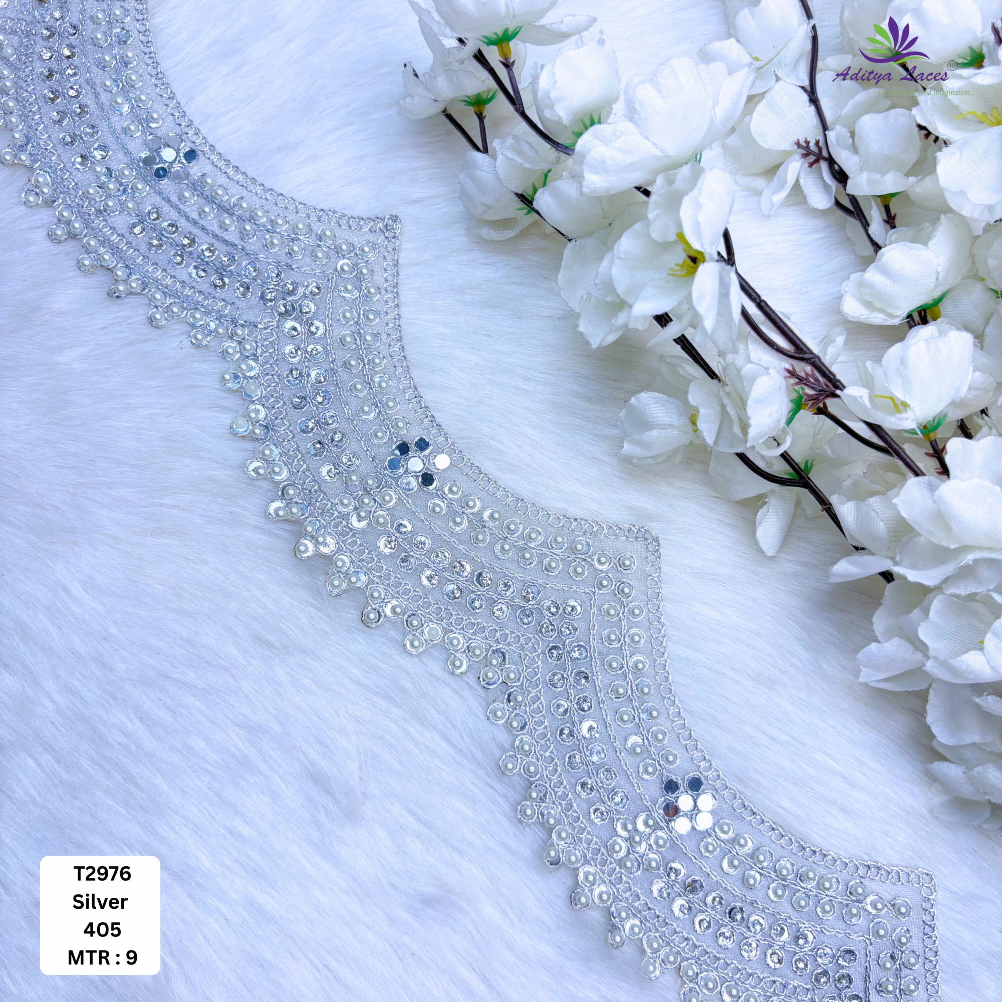 Stylish Tissue Handwork Lace Border for Saree Bridal Ethnic Wear