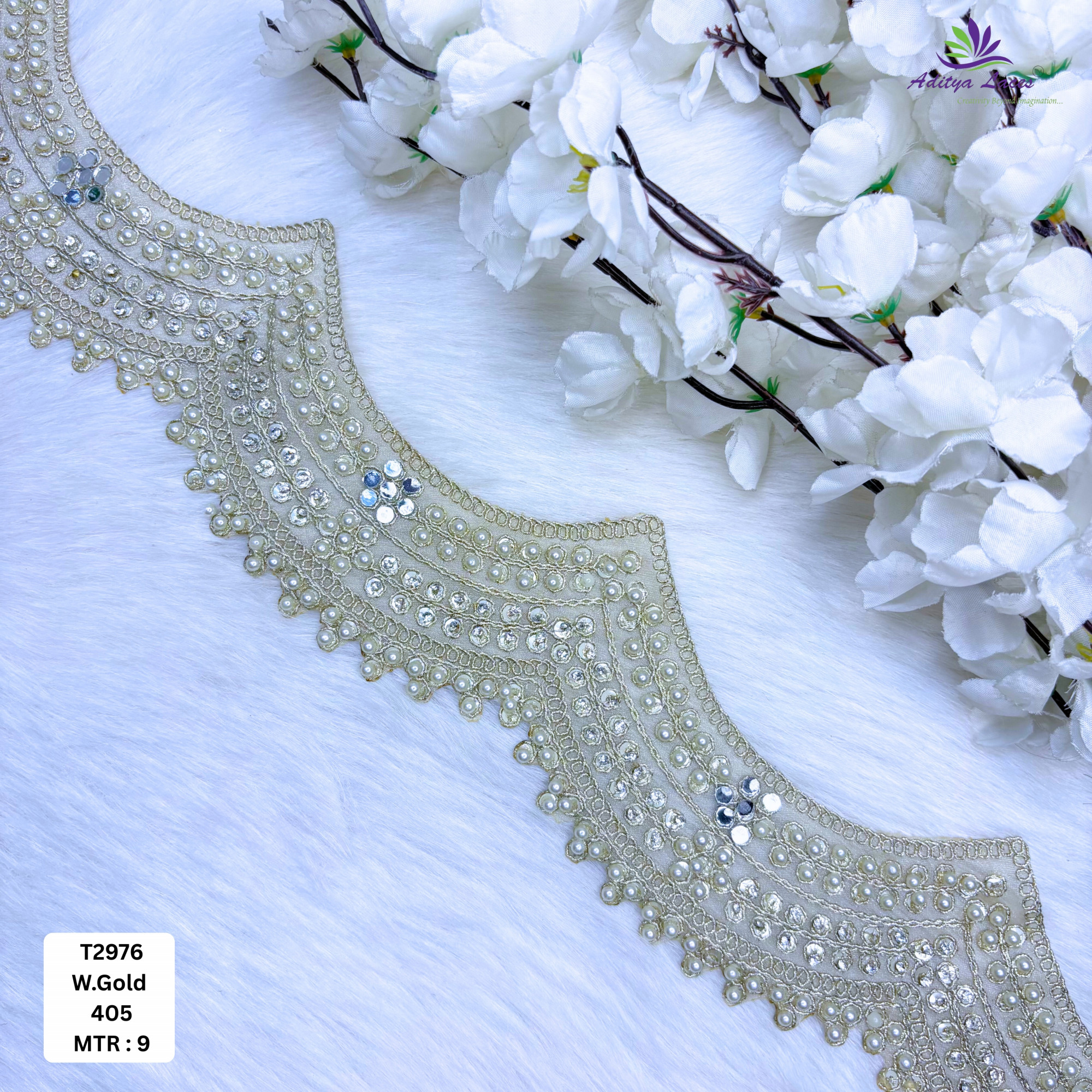 Stylish Tissue Handwork Lace Border for Saree Bridal Ethnic Wear