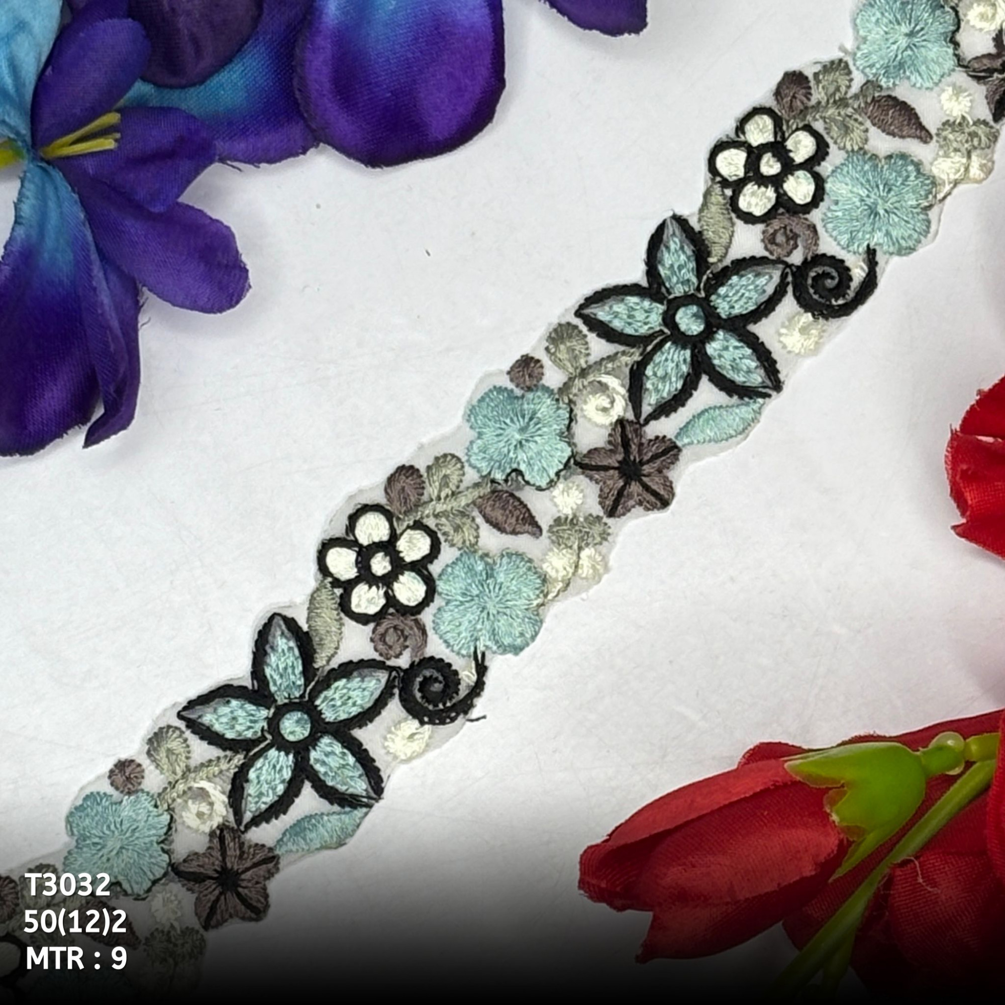 Royal Tissue Lace Border with Sequins Work for Saree Bridal Wear