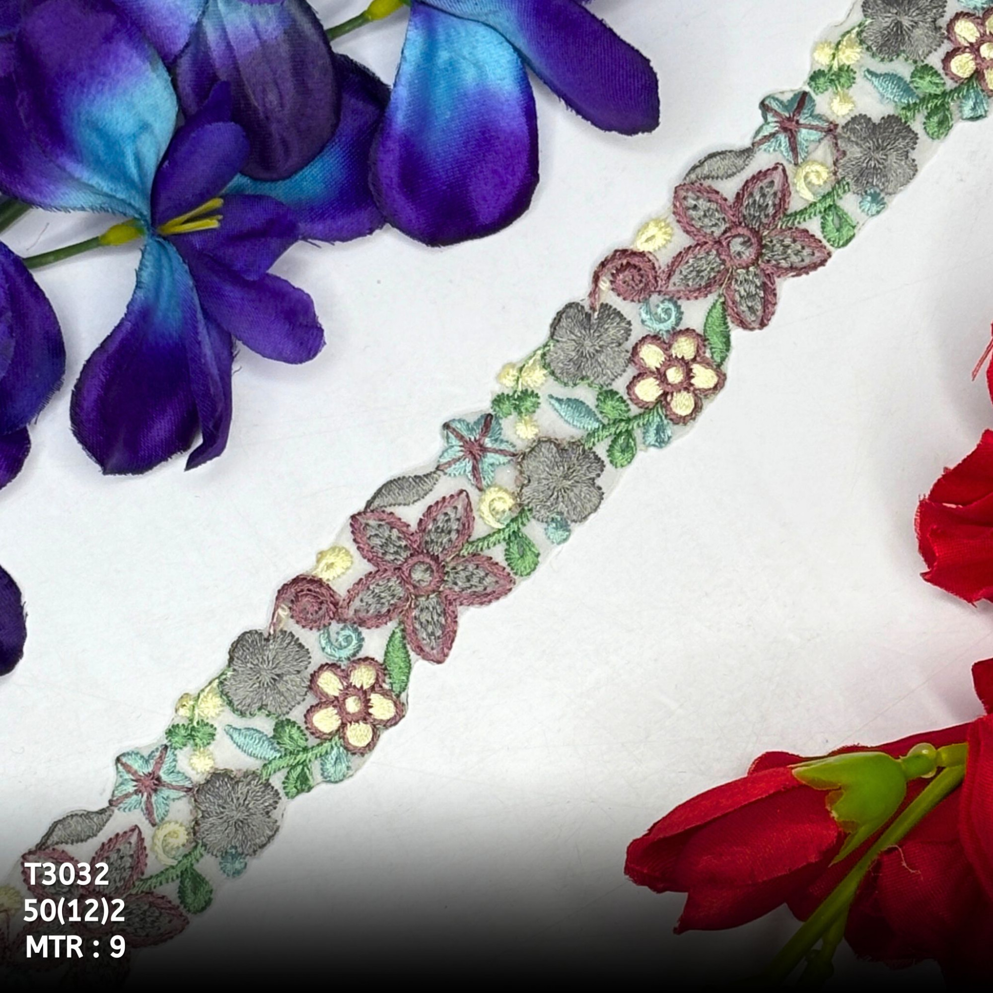 Royal Tissue Lace Border with Sequins Work for Saree Bridal Wear