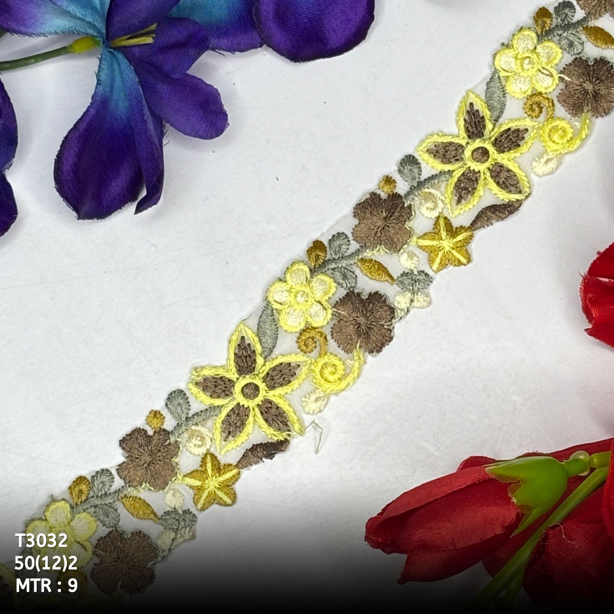 Royal Tissue Lace Border with Sequins Work for Saree Bridal Wear