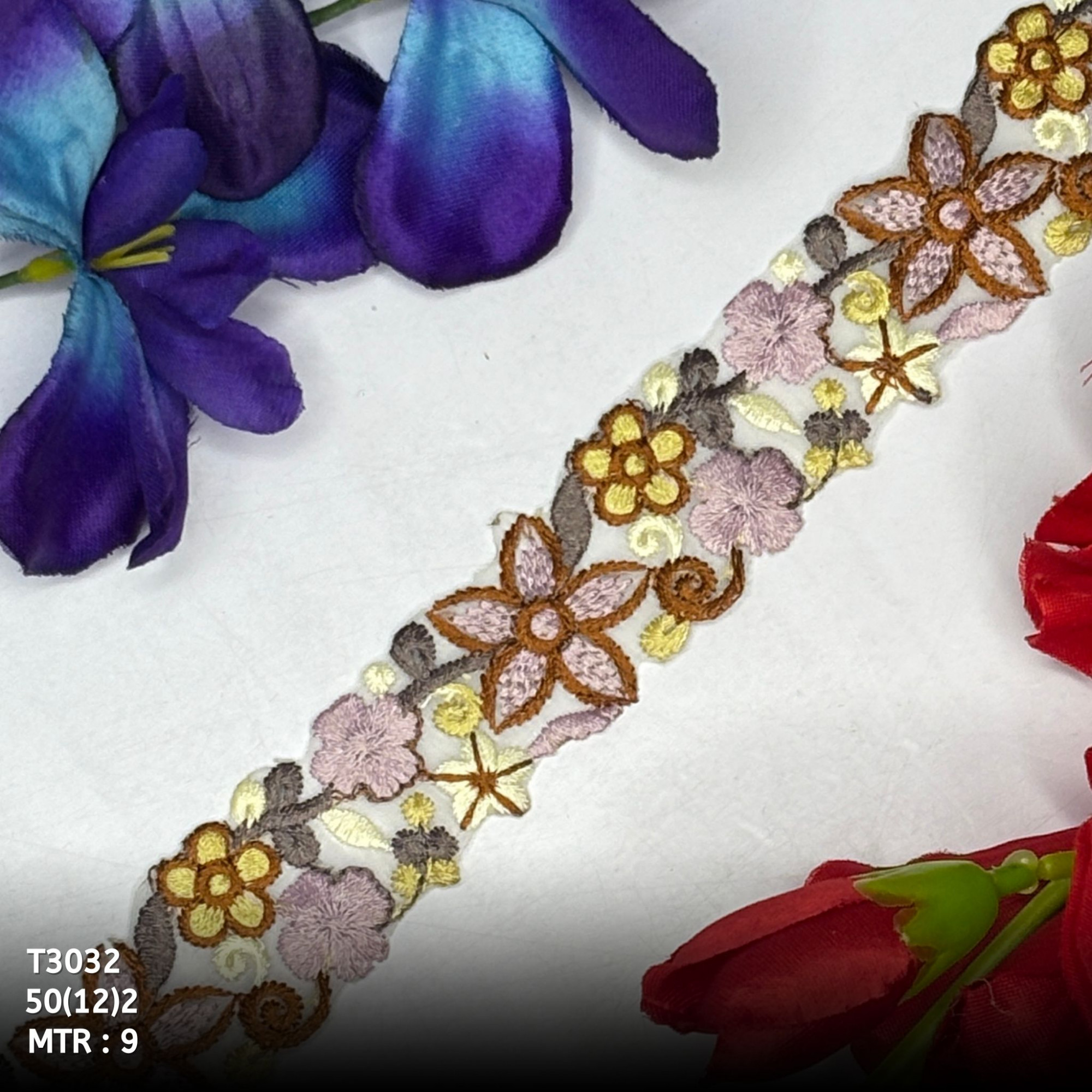 Royal Tissue Lace Border with Sequins Work for Saree Bridal Wear