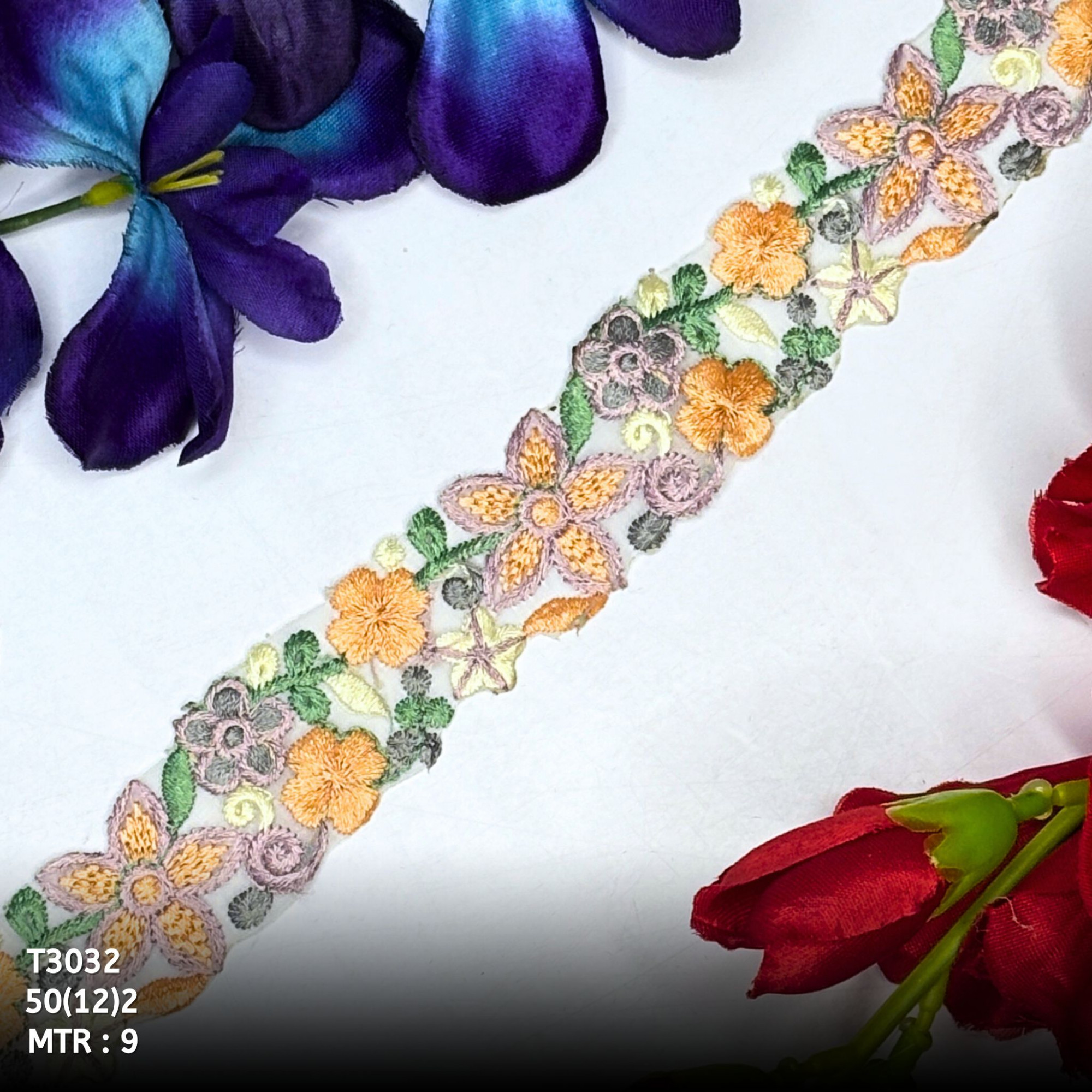 Royal Tissue Lace Border with Sequins Work for Saree Bridal Wear