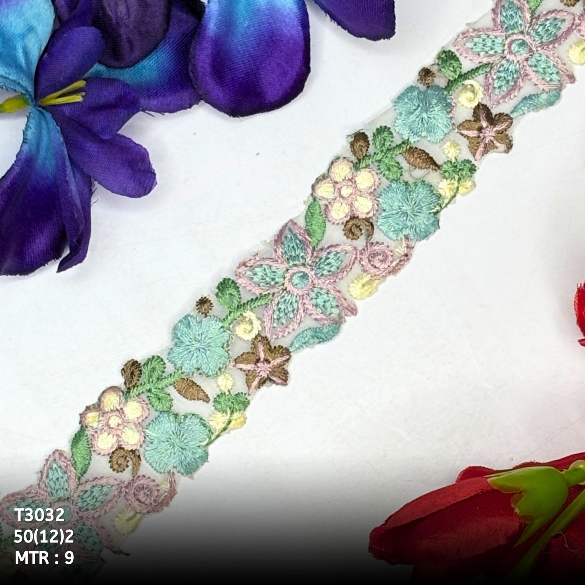 Royal Tissue Lace Border with Sequins Work for Saree Bridal Wear
