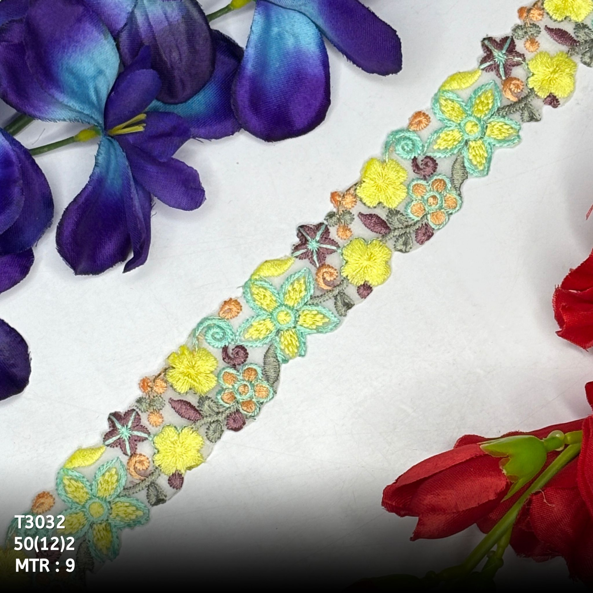 Royal Tissue Lace Border with Sequins Work for Saree Bridal Wear
