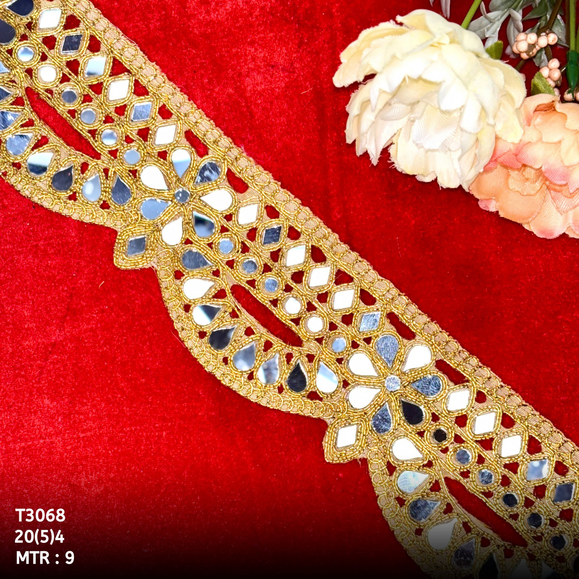 Elegant Tissue Handwork Lace Border for Saree Bridal Ethnic Wear