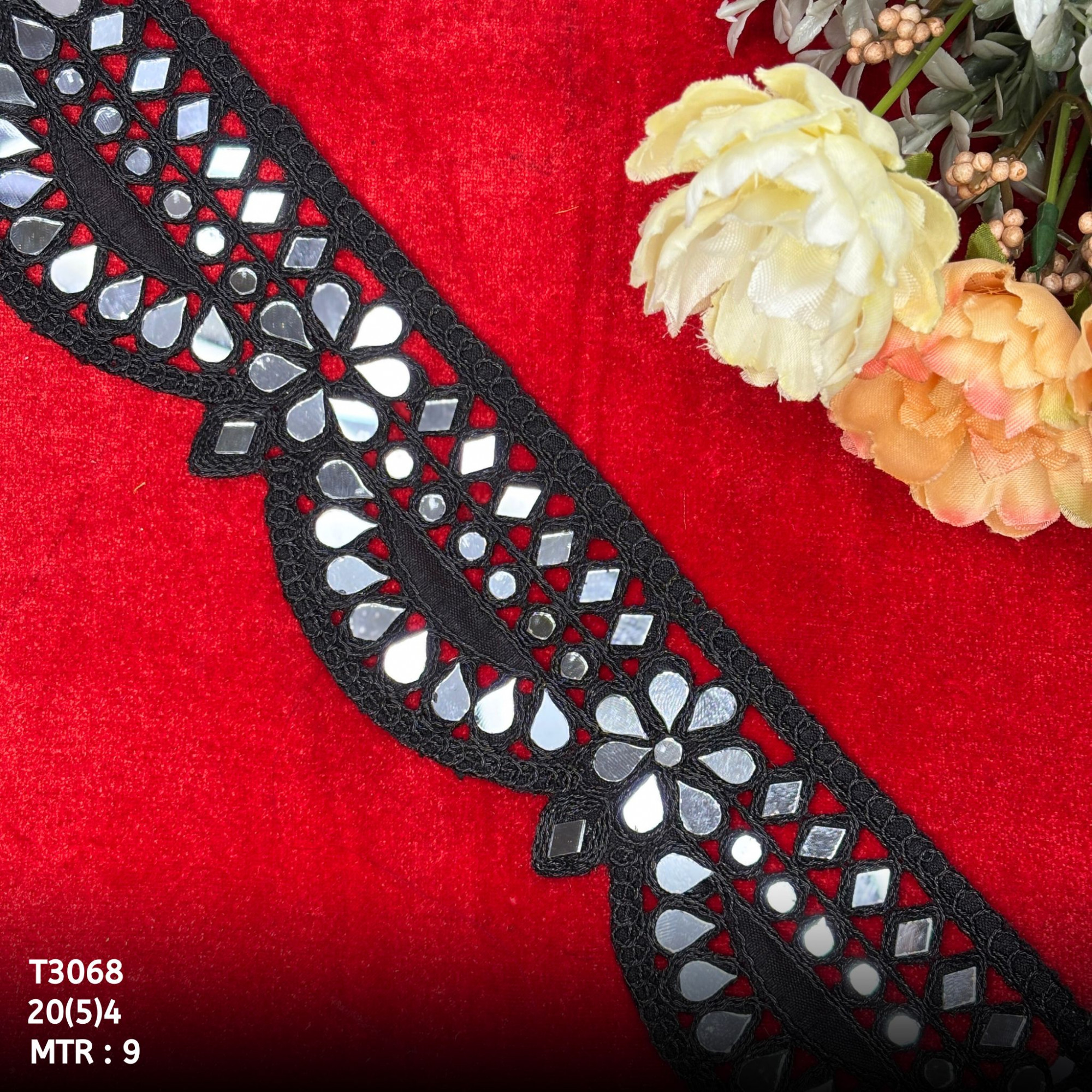Elegant Tissue Handwork Lace Border for Saree Bridal Ethnic Wear