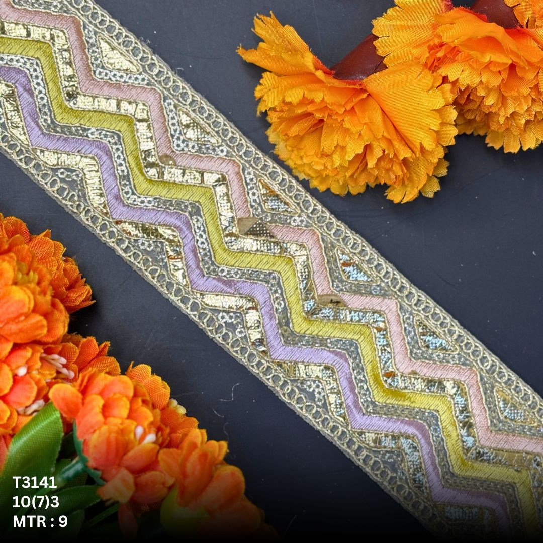 Festive Gota Patti Lace Border for Saree Bridal Wear