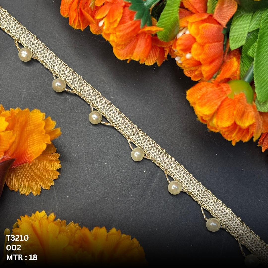 Traditional Gold Pearl Moti Lace Trim