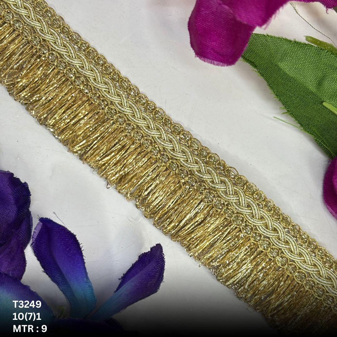Royal Readymade Lace Border with Zari Work for Saree Bridal Wear