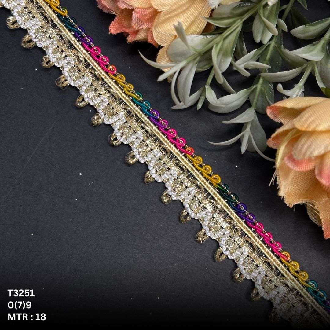Elegant Readymade Lace Border with Zari Work for Saree  Bridal Wear