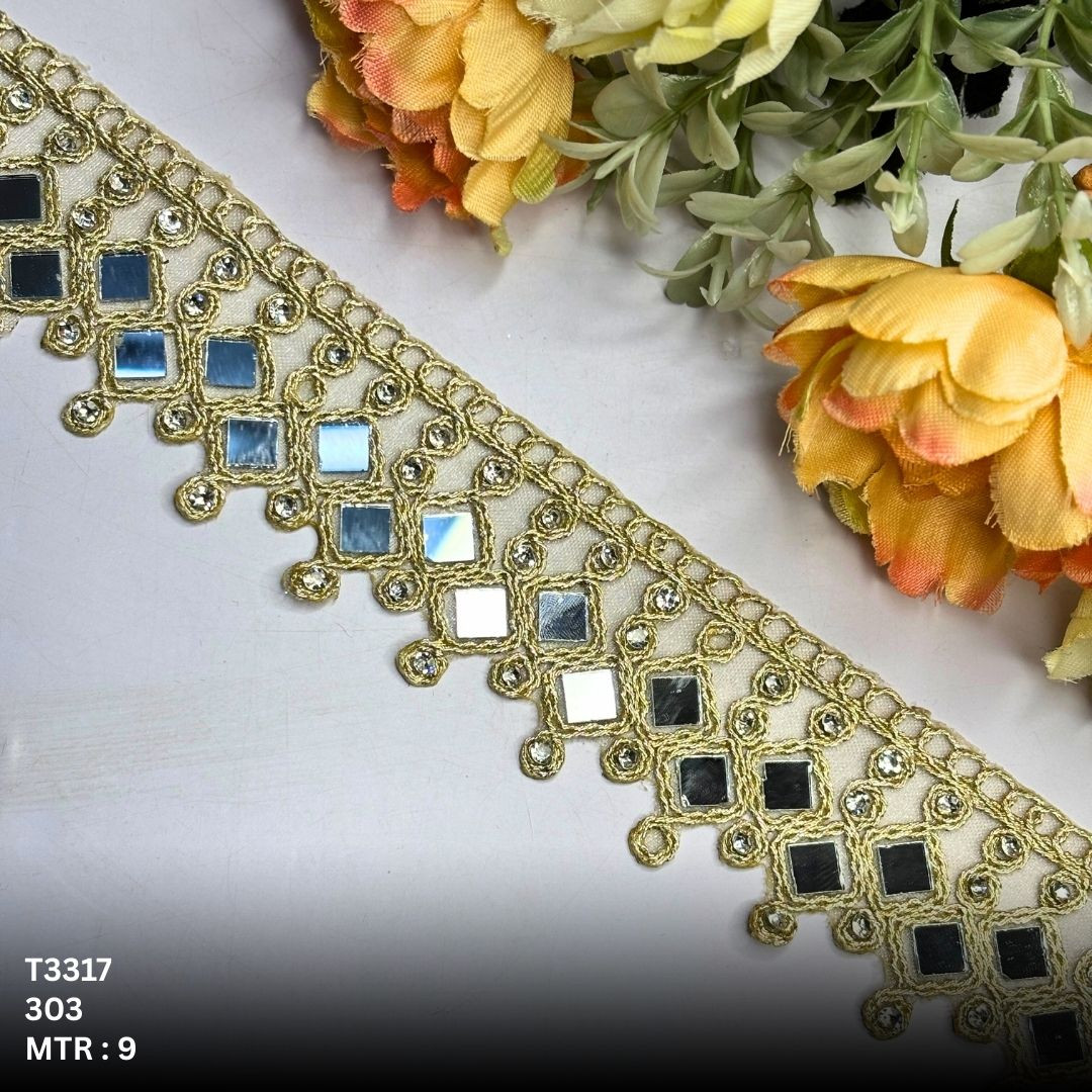 Royal Tissue Handwork Lace Border for Saree Bridal Ethnic Wear
