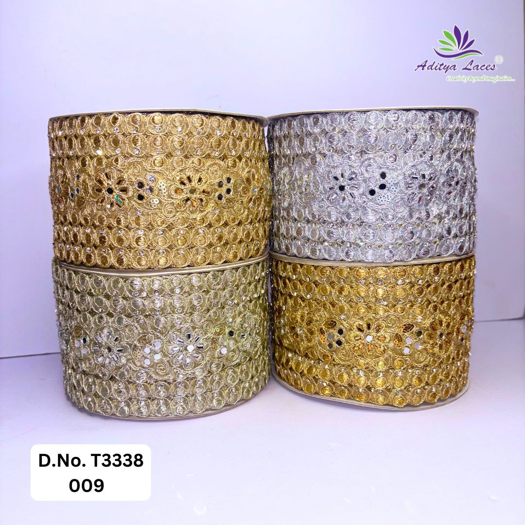 Luxury Tissue Handwork Lace Border for Saree Bridal Ethnic Wear