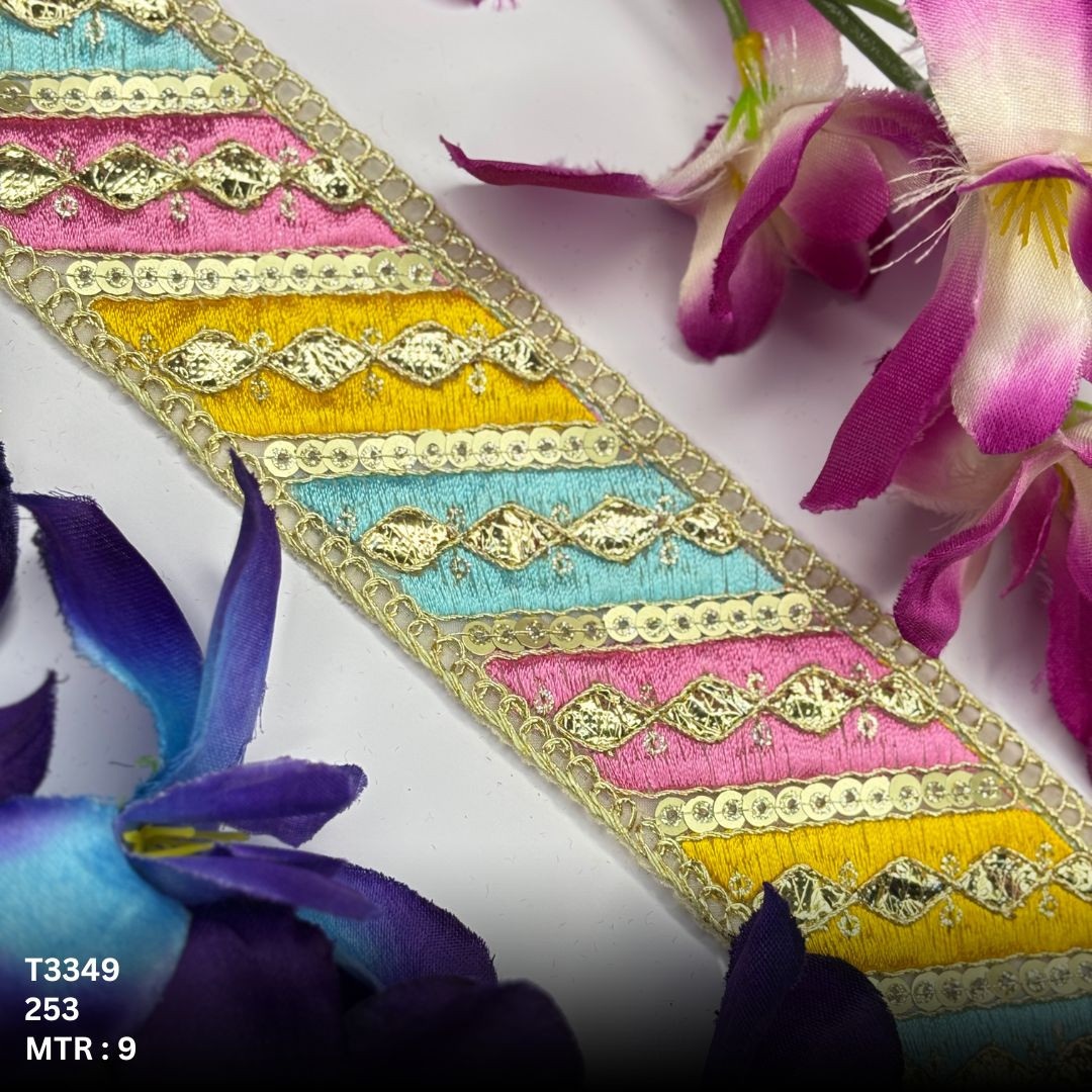 Ethnic Gota Patti Lace Border for Saree Bridal Wear