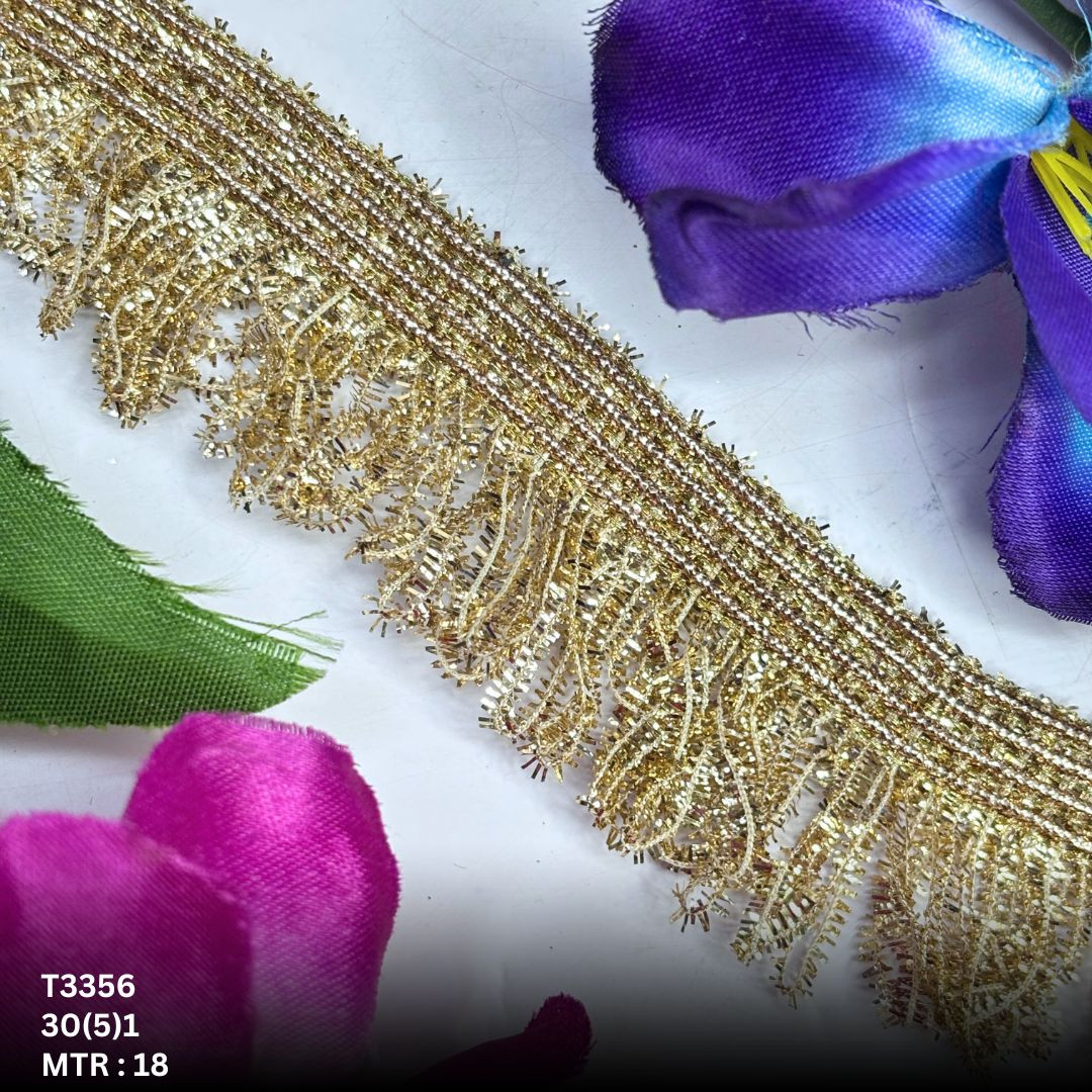 Royal Readymade Lace Border with Zari Work for Saree Bridal Wear