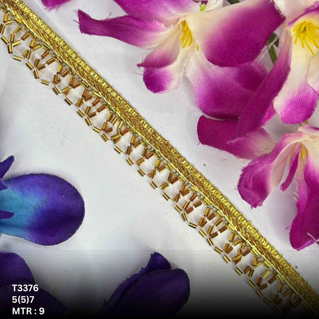 Premium Readymade Lace Border with Zari Work for Saree Bridal Wear