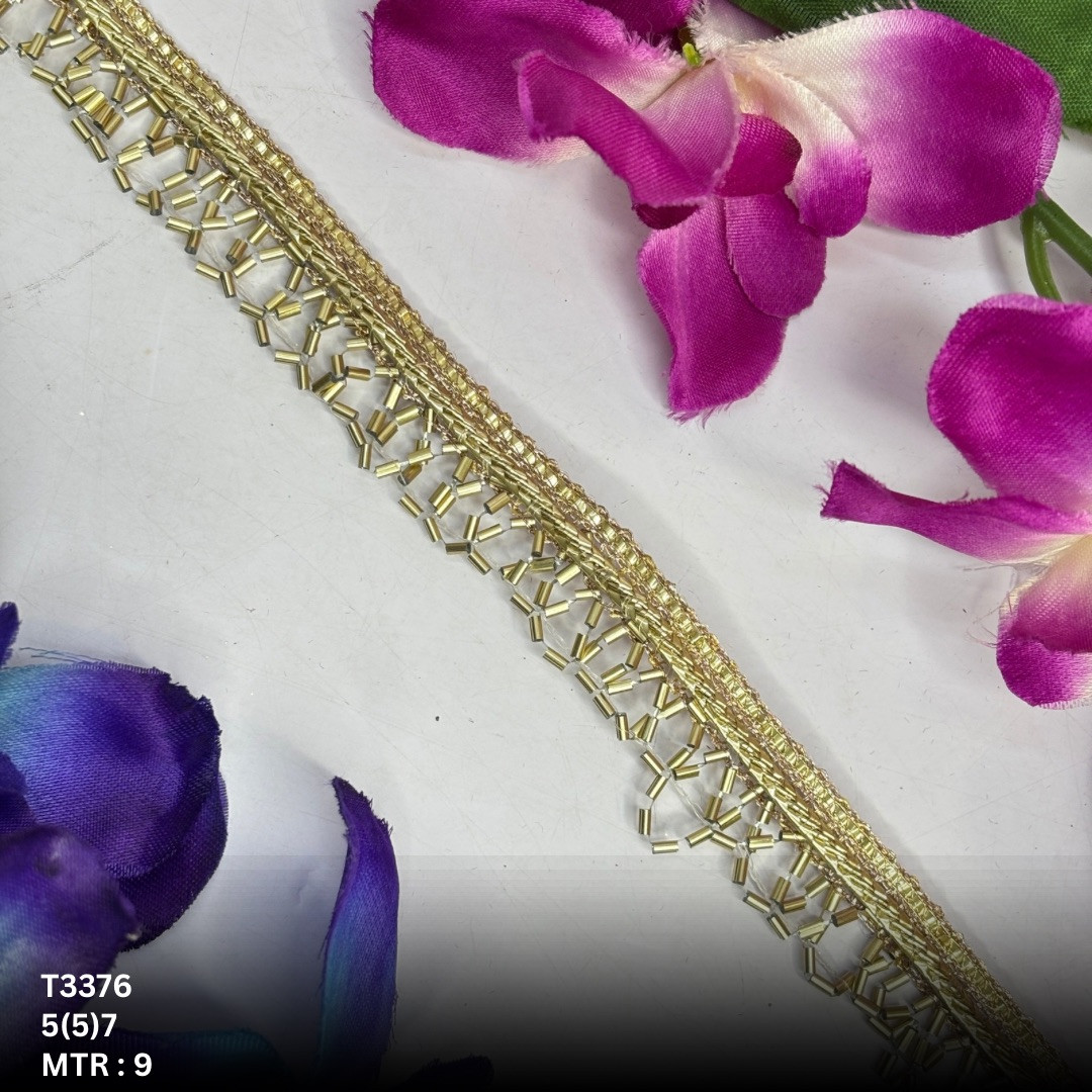 Premium Readymade Lace Border with Zari Work for Saree Bridal Wear