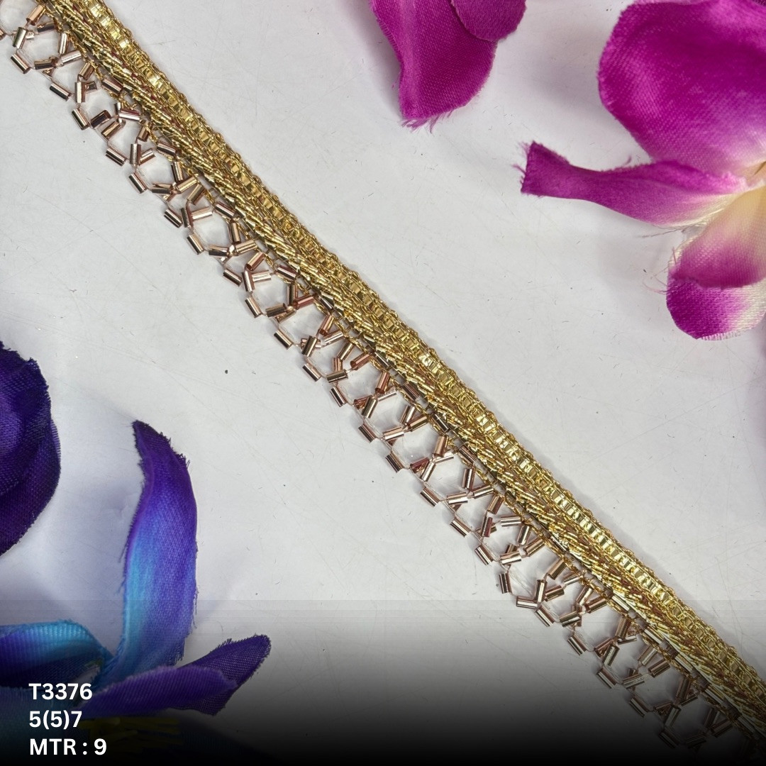 Premium Readymade Lace Border with Zari Work for Saree Bridal Wear