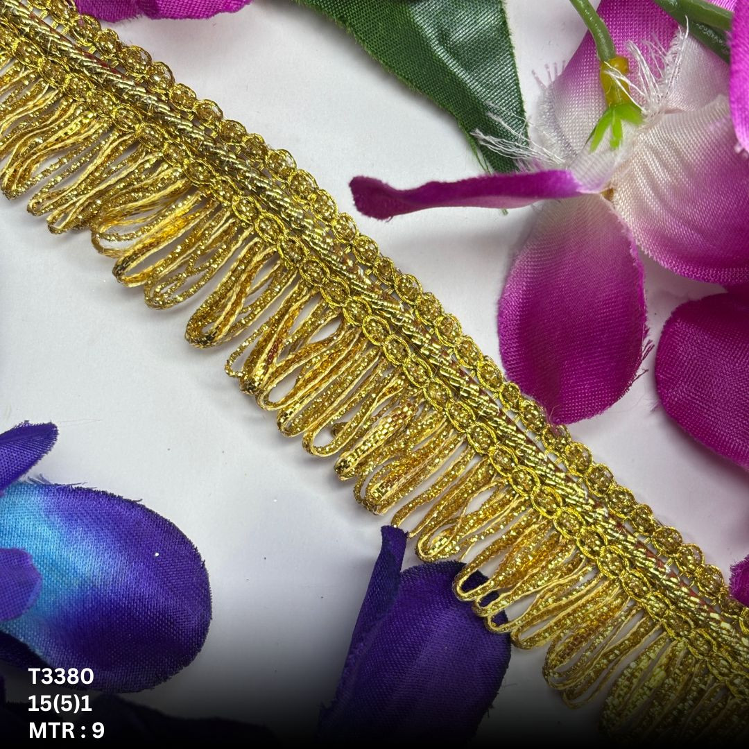 Premium Readymade Lace Border with Zari Work for Saree Bridal Wear