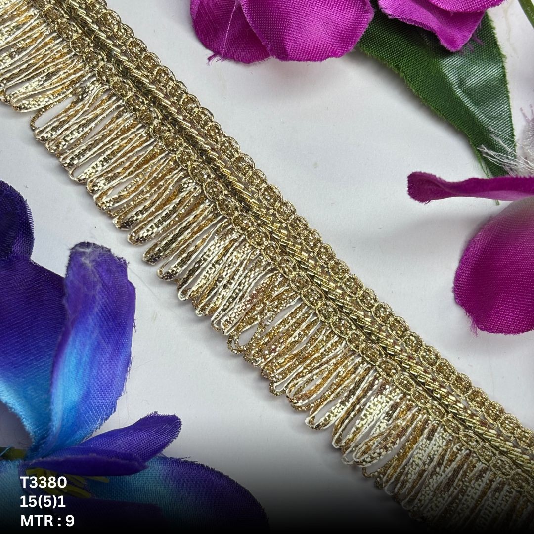 Premium Readymade Lace Border with Zari Work for Saree Bridal Wear