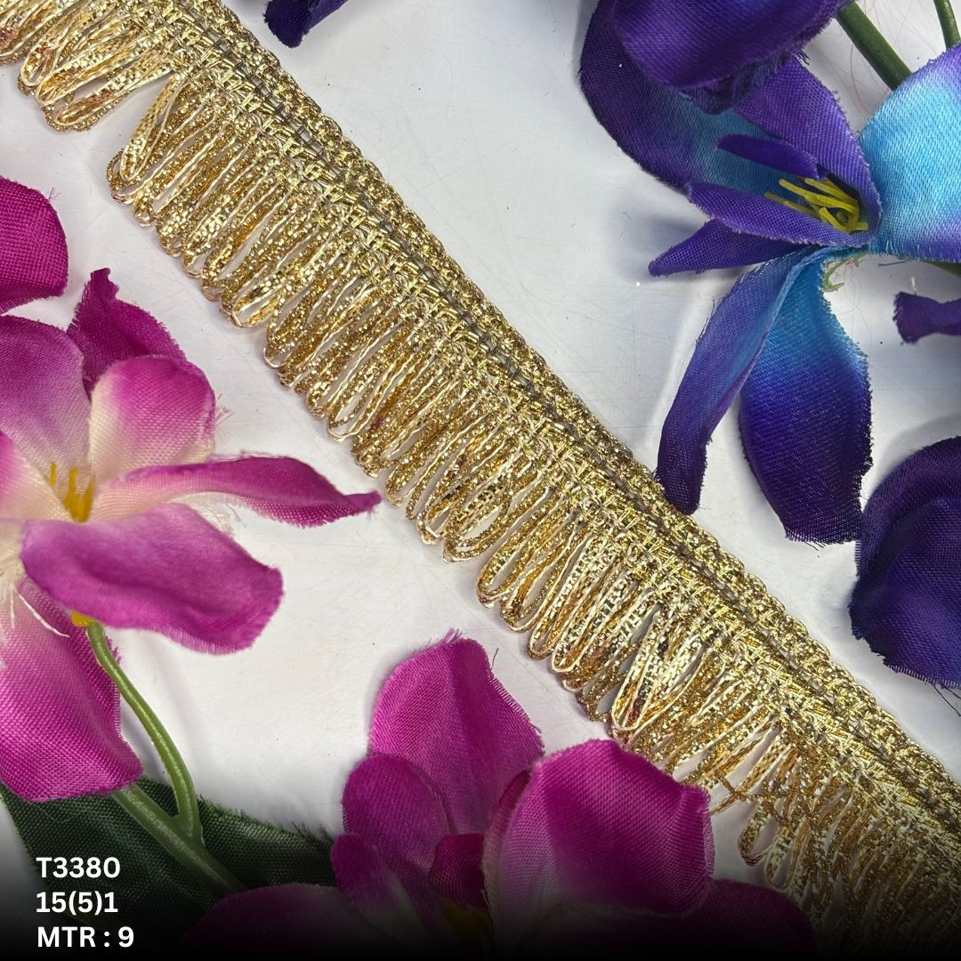 Premium Readymade Lace Border with Zari Work for Saree Bridal Wear