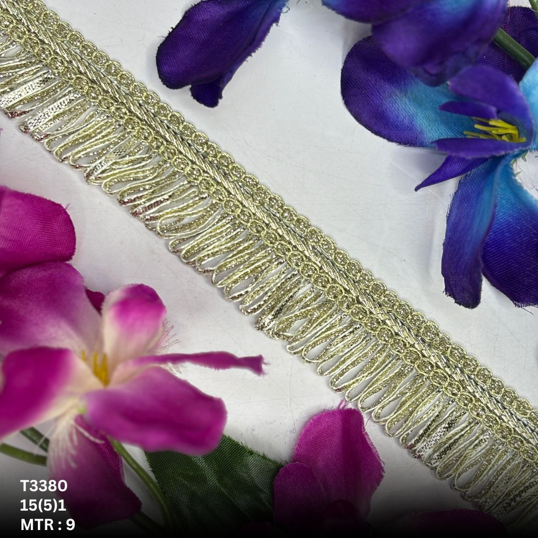 Premium Readymade Lace Border with Zari Work for Saree Bridal Wear