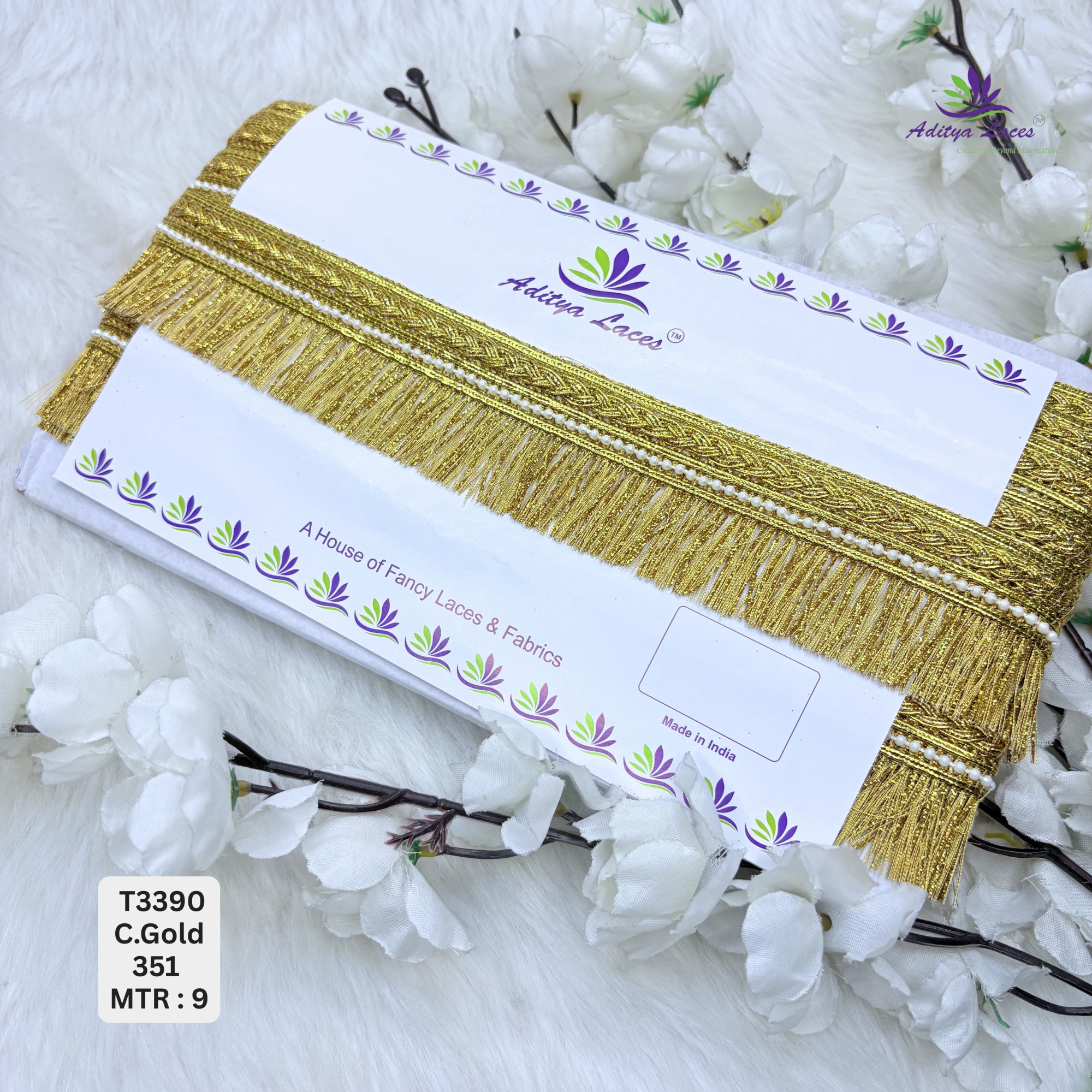 Royal Readymade Lace Border with Zari Work for Saree Bridal Wear
