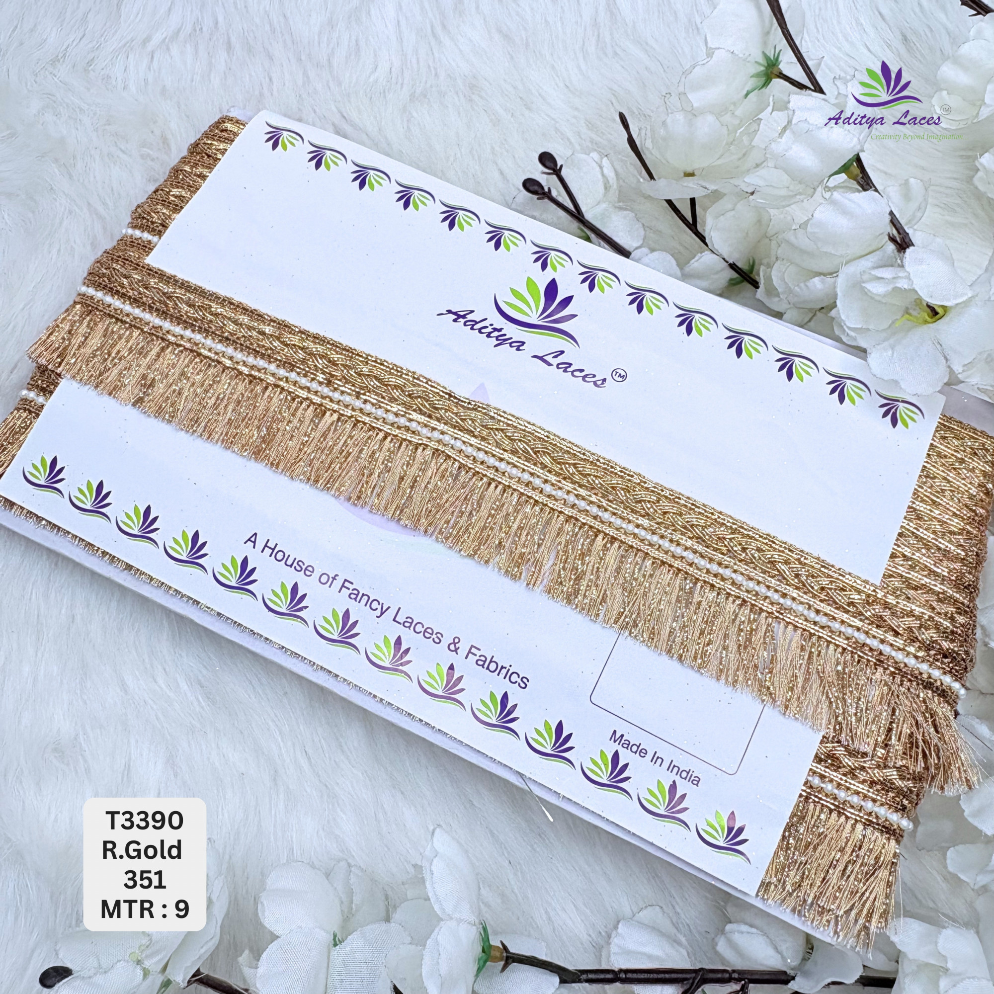 Royal Readymade Lace Border with Zari Work for Saree Bridal Wear