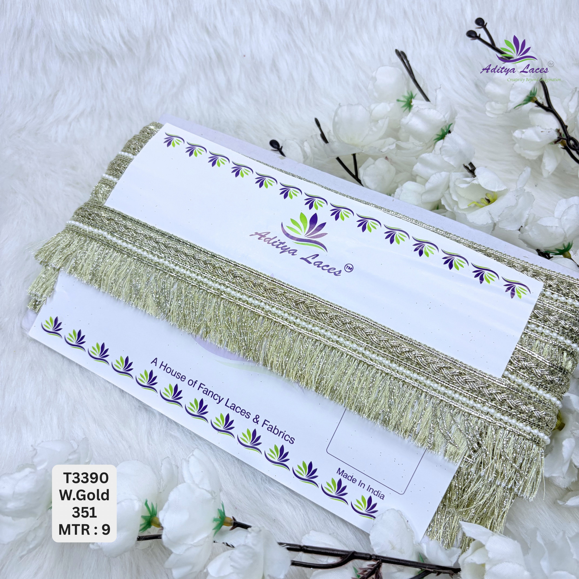 Royal Readymade Lace Border with Zari Work for Saree Bridal Wear