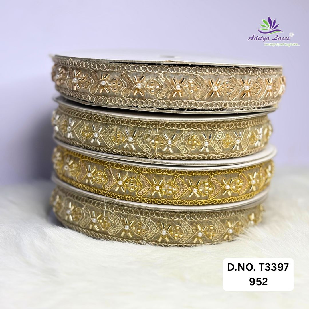 Classic Beads Lace Trim for Kurti Dupatta
