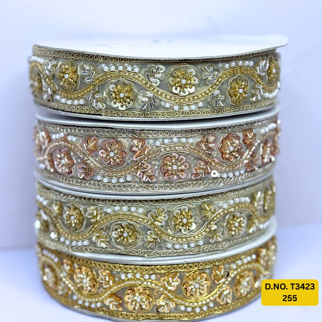 Graceful Luxury Fashion Beads Lace for Garment Decoration