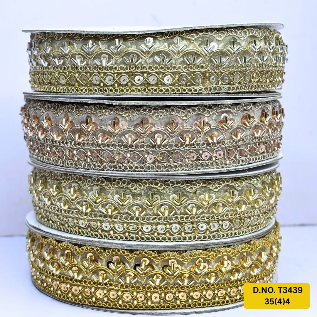Stylish Luxury Fashion Beads Lace for Lehenga Saree