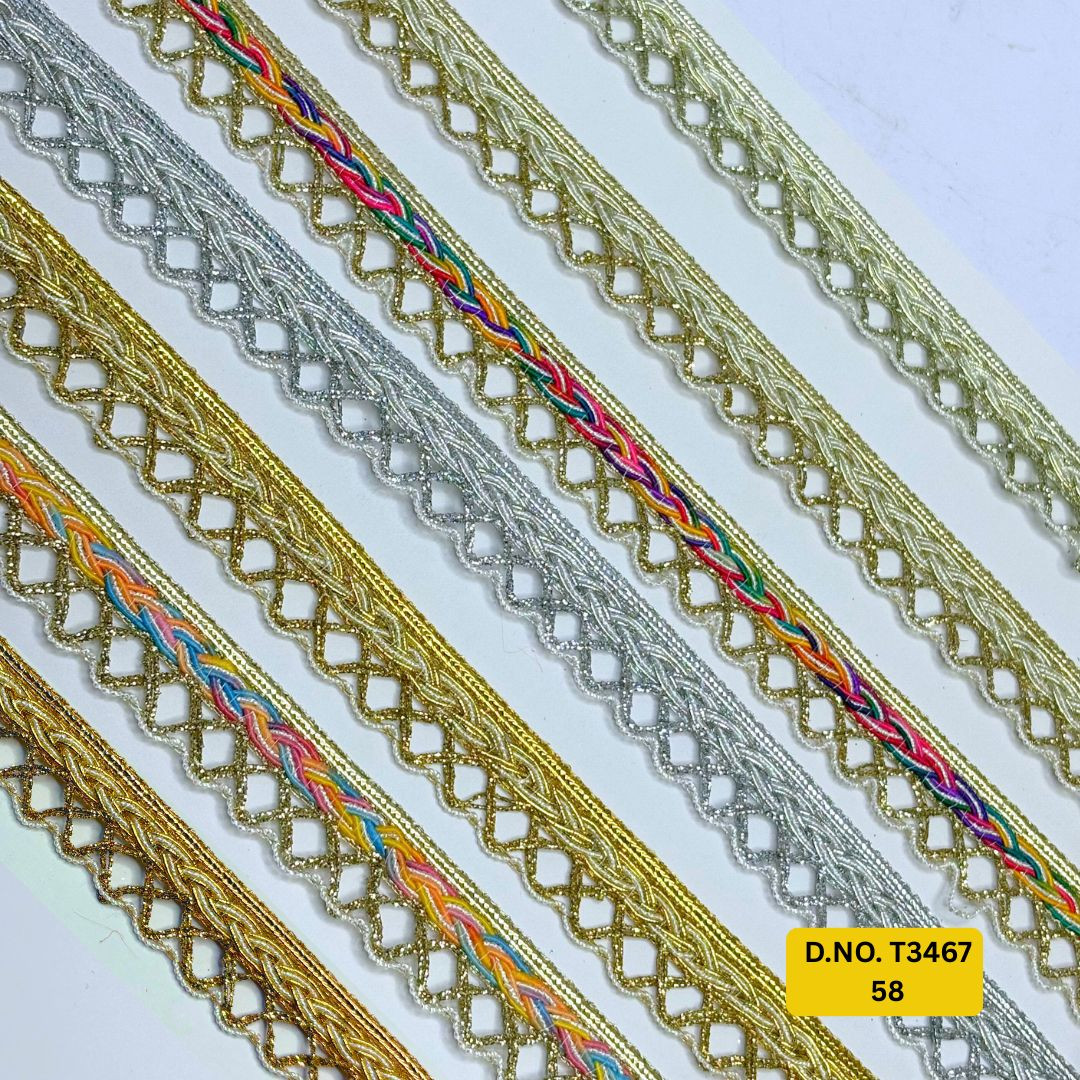 Classic Readymade Lace Border with Zari Work for Saree Bridal Wear