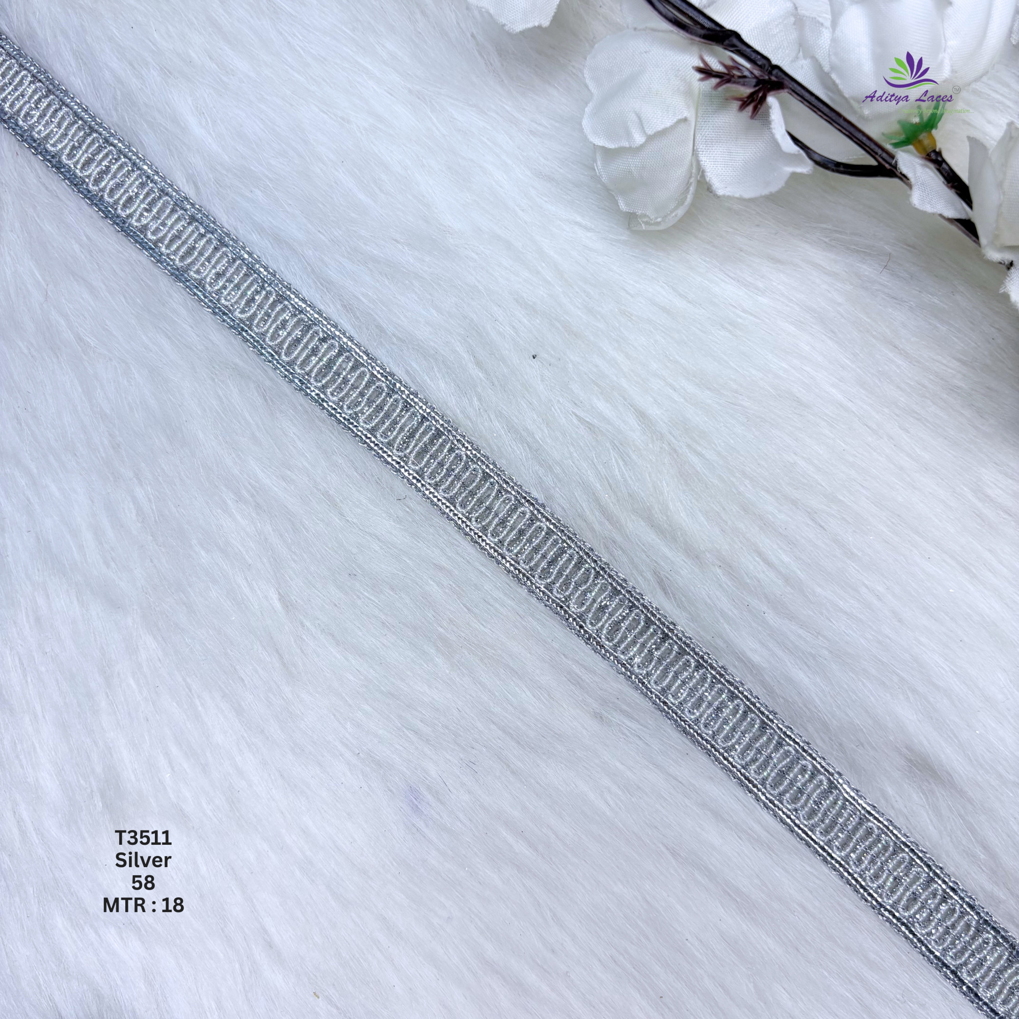 Decorative Readymade Lace Border with Zari Work for Saree Bridal Wear