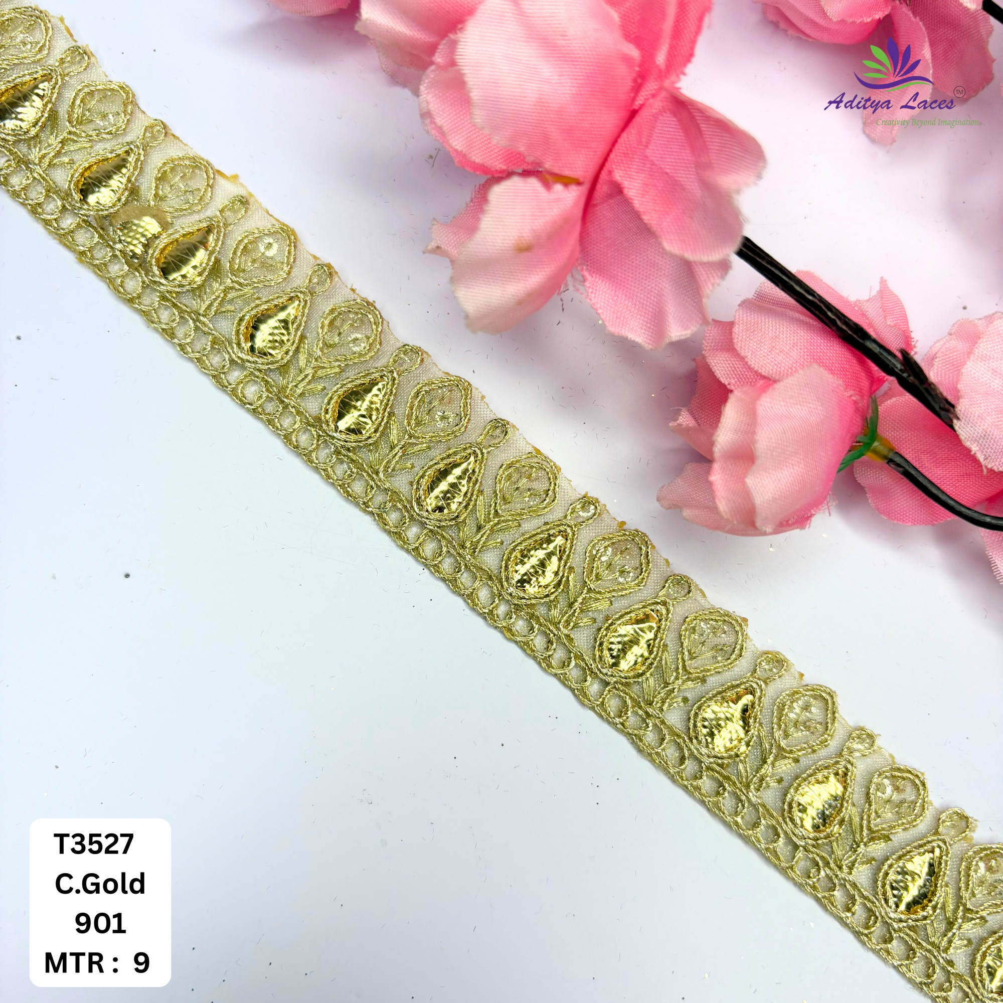 Royal Gota Patti Lace Border for Saree Bridal Wear