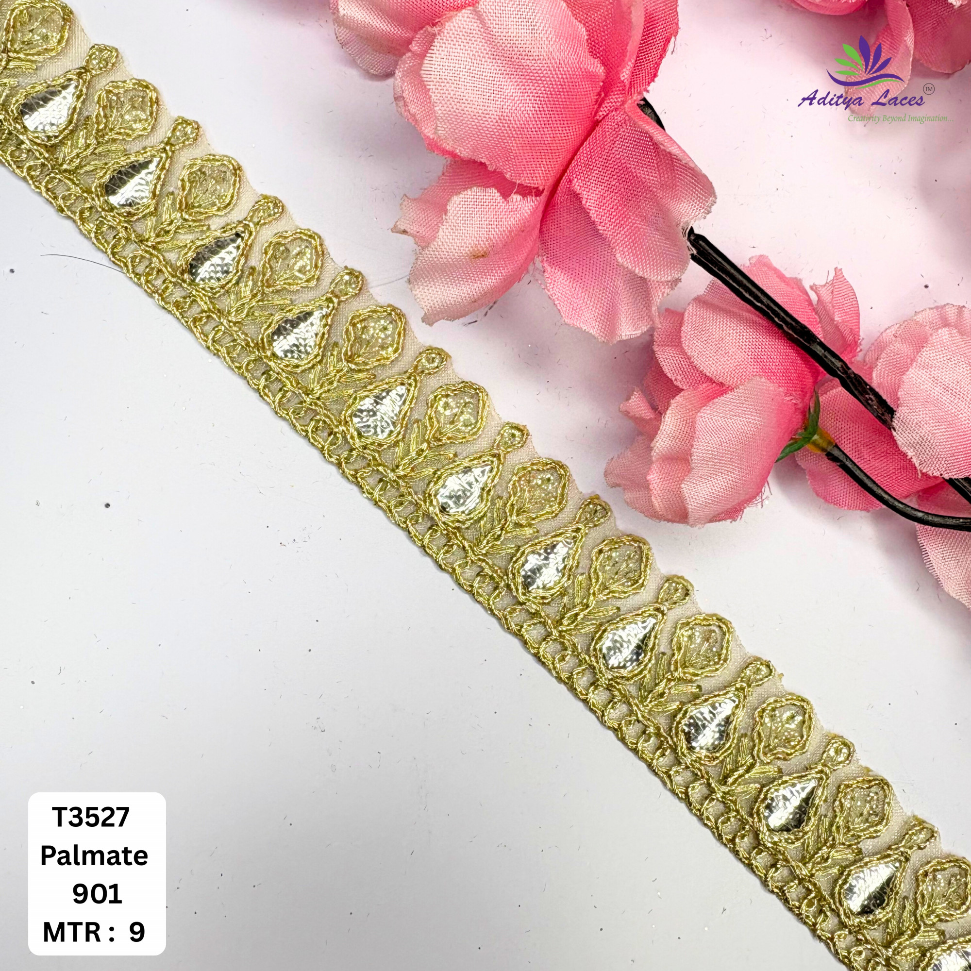 Royal Gota Patti Lace Border for Saree Bridal Wear