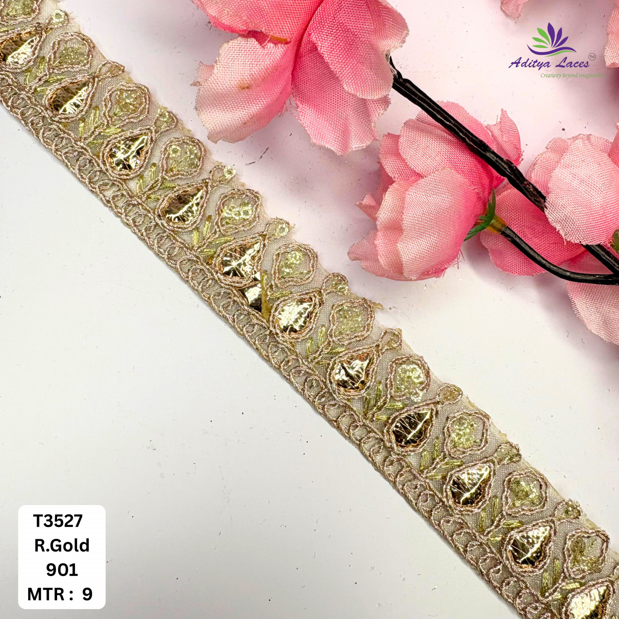 Royal Gota Patti Lace Border for Saree Bridal Wear