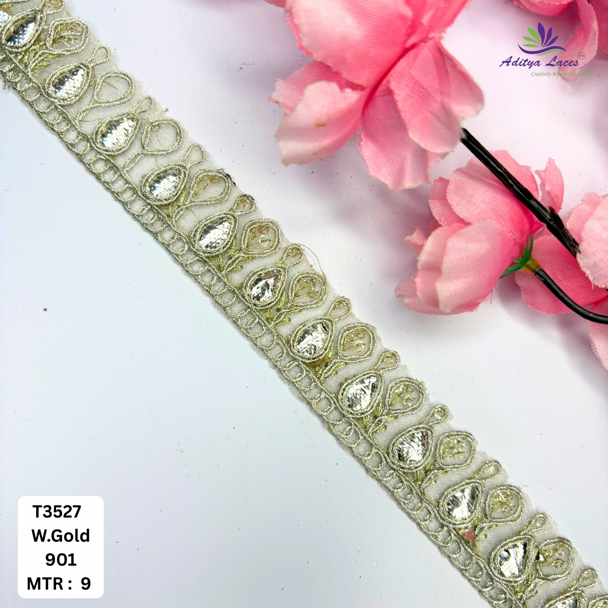 Royal Gota Patti Lace Border for Saree Bridal Wear