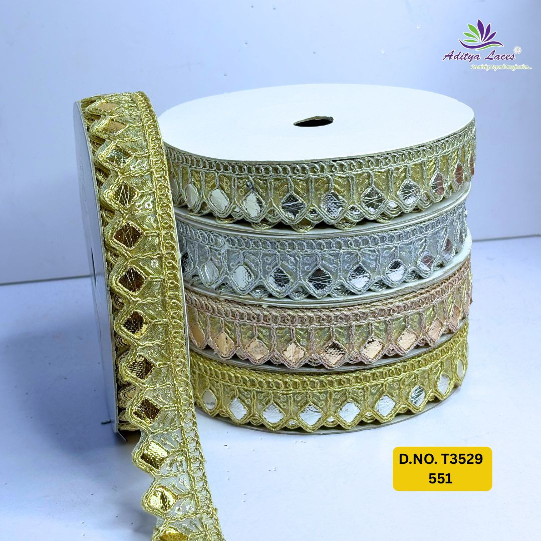 Festive Gota Patti Lace Border for Saree Bridal Wear