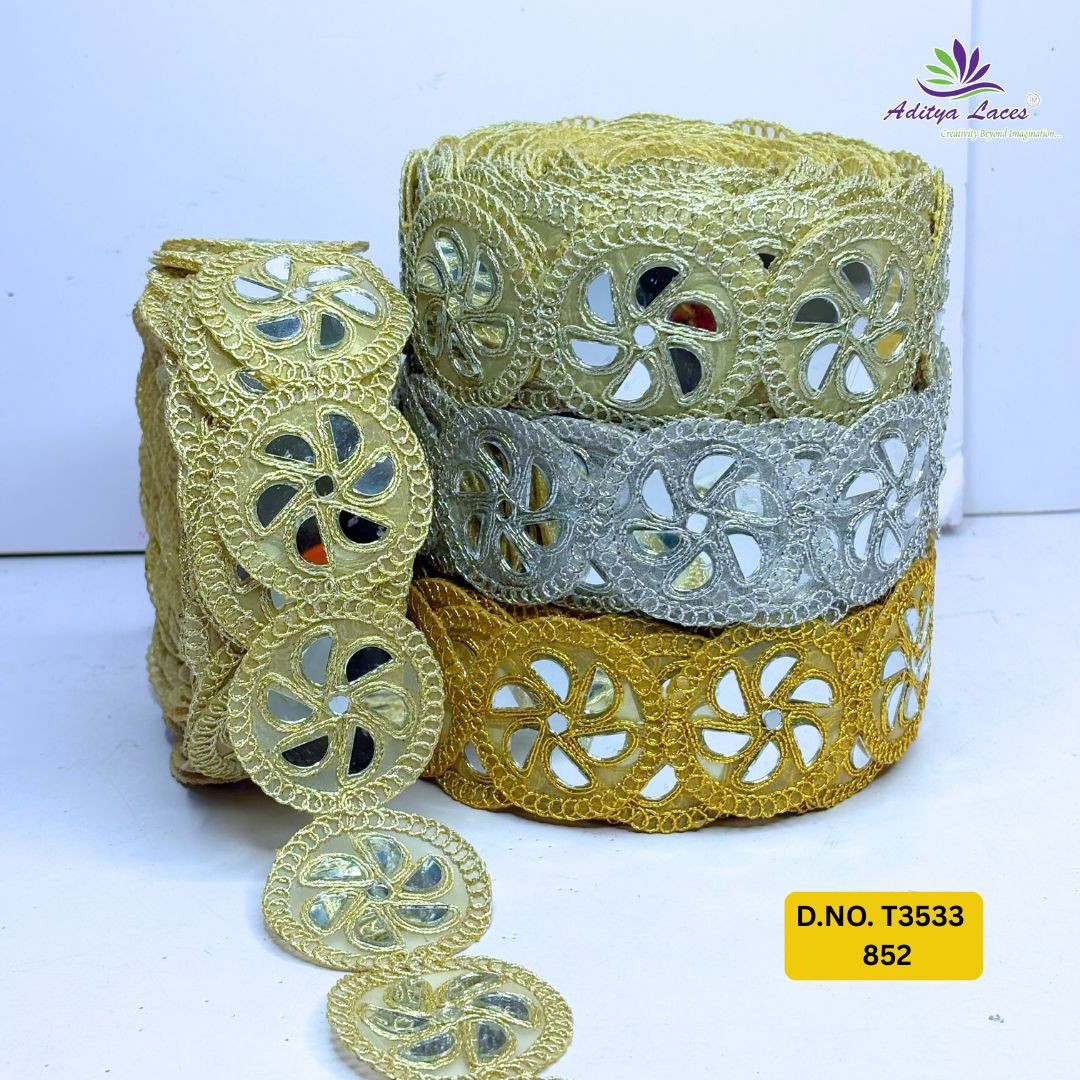 Stylish Tissue Handwork Lace Border for Saree Bridal Ethnic Wear