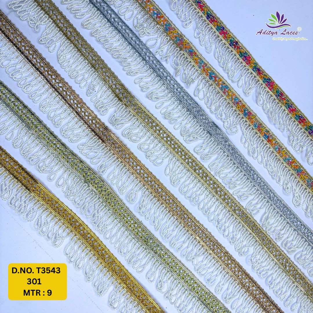 Fancy Readymade Lace Border with Zari Work for Saree Bridal Wear