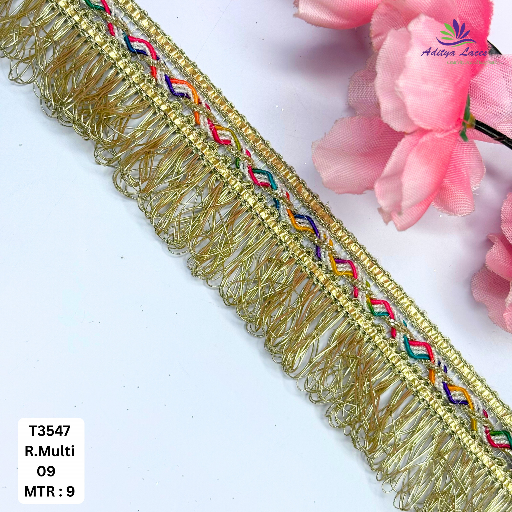 Designer Readymade Lace Border with Zari Work for Saree Bridal Wear